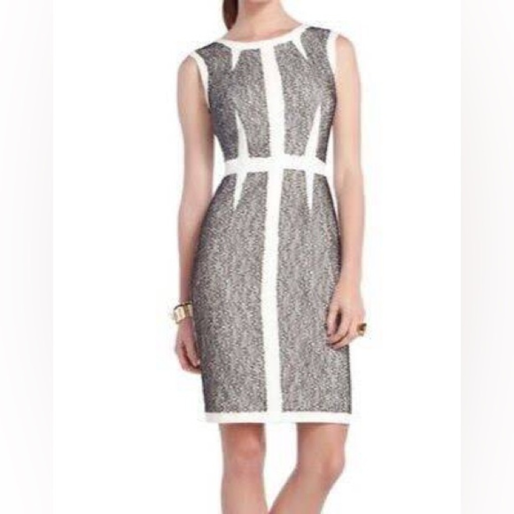 BCBGMAXAZRIA Womens Rumor Lace Block Sleeveless Dress in Size 4